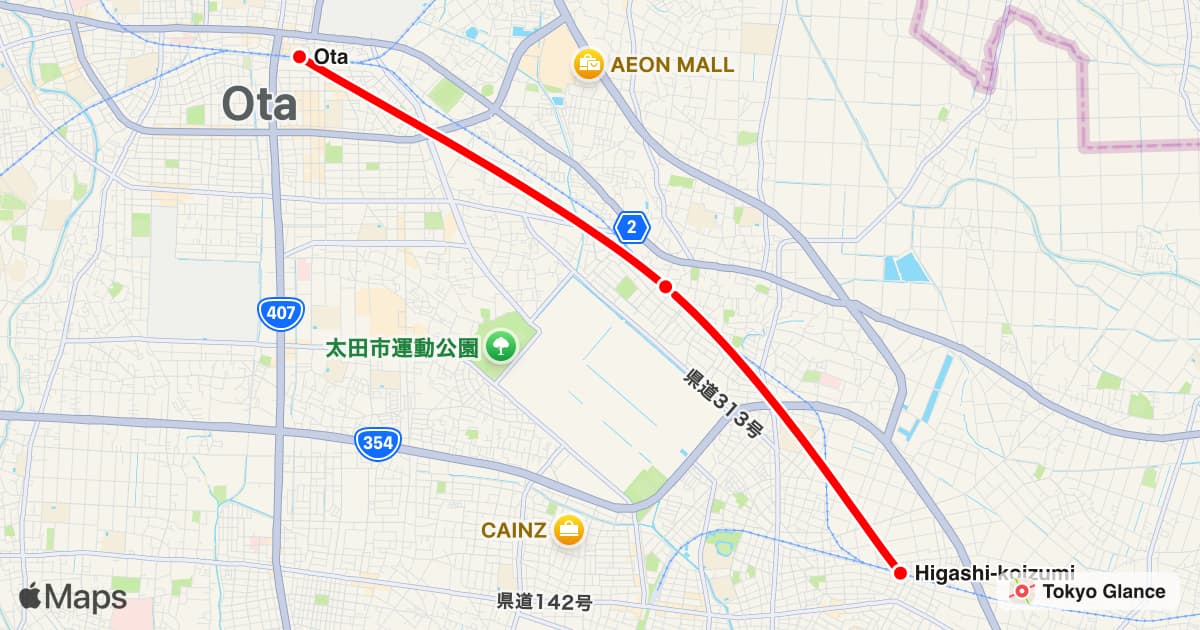 Koizumi Line(Higashi-koizumi-Ota)